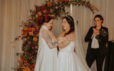 Katie + Michelle’s Poetry-Filled Fall Wedding Ceremony at the Palmhouse, Chicago